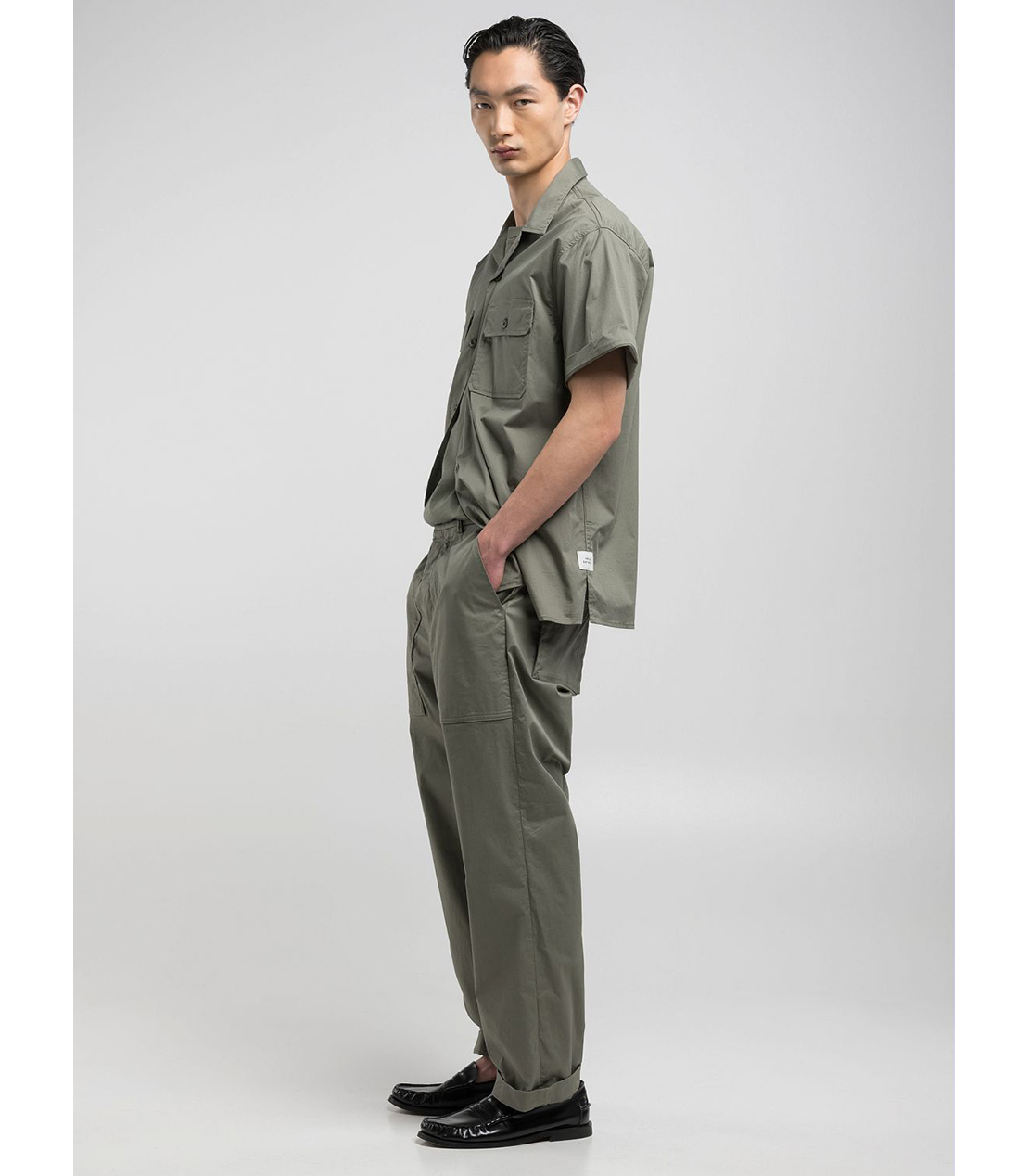 ストレッチコットンツイルボーリングシャツ 詳細画像 ミリタリー 4